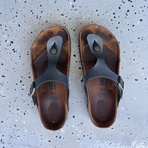 Birkenstock Brown and Black Sandals